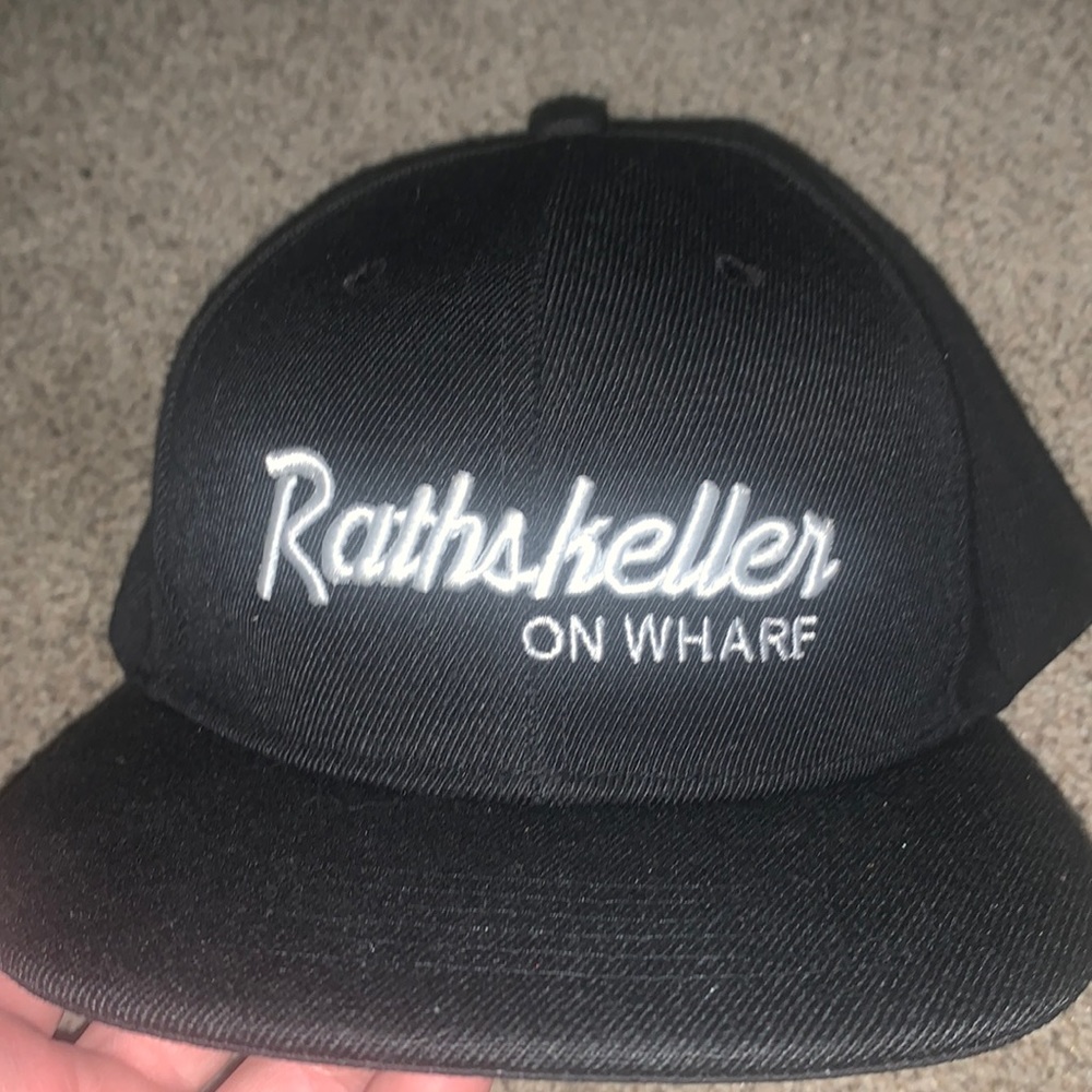 Rathakellar on wharf hat with adjustable head straps